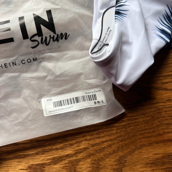 NWT Shein Palm Leaf Print Bikini Bottom Sz S - Picture 6 of 7